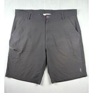 Tasc Performance Motion Shorts Men 36 Grey Tailored Fit Stretch Bamboo Athletic